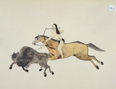 Plains Indian equipment for the buffalo hunt by Kills Two